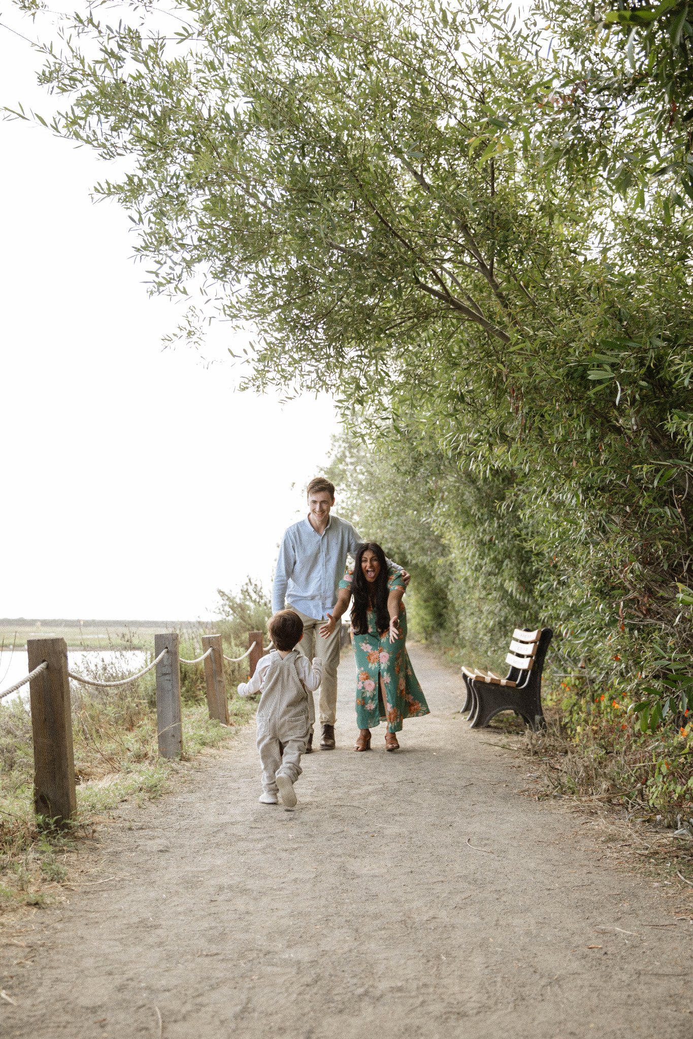 Mother and child on a nature walk